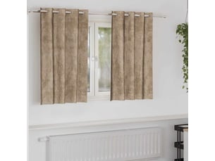 Lot de 2 rideaux en velours, rideaux de fenêtre champagne 140 x 140 cm velours cf44169