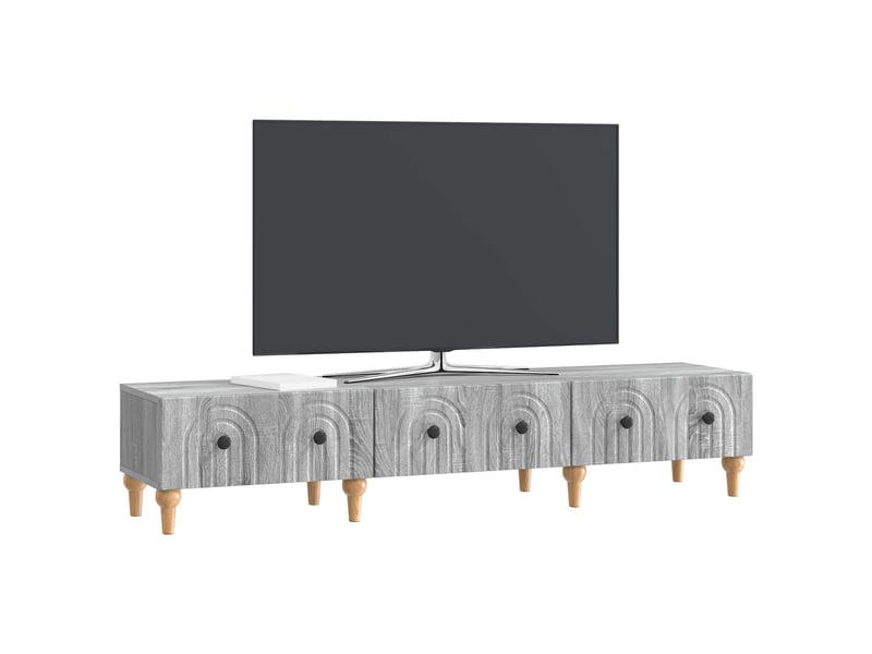  Meuble tv - banc tv - meuble de rangement sonoma gris 147 x 34,5 x 30 cm bois d'ingénierie  - Conforama C