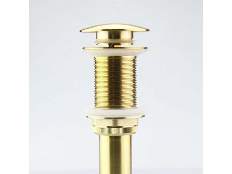  Bouchon de vidange d'évier de robinet de lavabo en or sans trop-plein, vasque de lavabo escamotable  - Conforama C