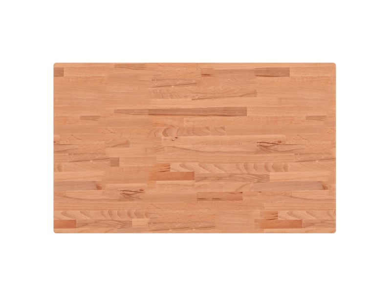Comptoir de salle de bain, plan de travail 100x60x2,5 cm bois massif de hêtre cf65714 - Conforama A