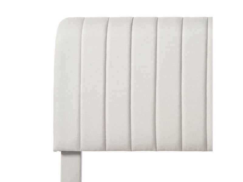 Lit rembourré 90×200, cadre de lit simple gris beige avec tête de lit ajustable, pour chambre adulte et enfant - Conforama W