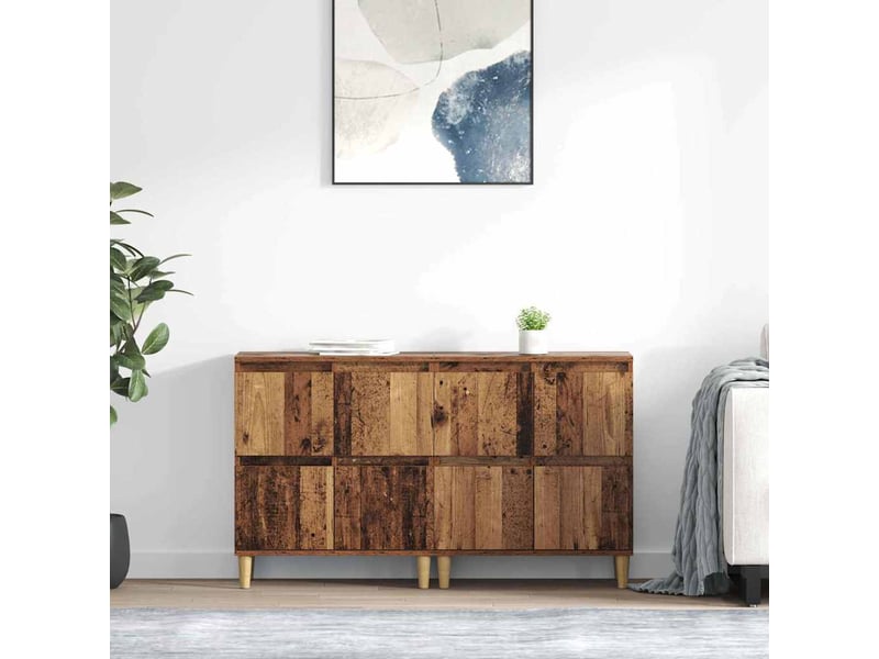  Buffet - bahut - meuble de rangements 2 pc bois ancien 60 x 35 x 70 cm bois d'ingénierie  - Conforama B