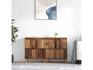 Buffet - bahut - meuble de rangements 2 pc bois ancien 60 x 35 x 70 cm bois d'ingénierie