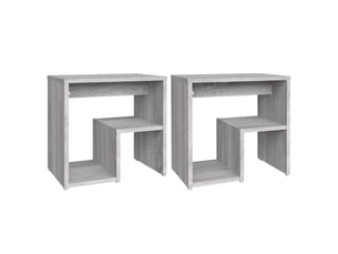 Lot de 2 tables de chevet - cabinet de chevet - table de nuit sonoma gris 40x30x40 cm bois ingénierie
