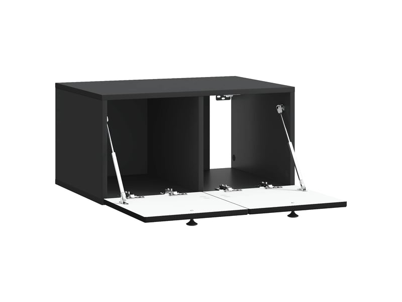  Meuble tv - banc tv - meuble de rangement mural noir 59,5 x 41 x 30 cm bois d'ingénierie  - Conforama E