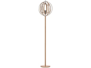 Lampadaire design pour le salon, abat-jour réglable en anneau de bois, douille e27, ø 38 x 160 cm