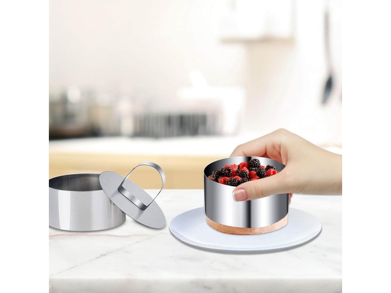 Cercle patisserie, 8 pièces cercle a patisserie, emporte piece rond, acier inoxydable cercles et cadres à pâtisserie convient pour faire des gâteaux Cake tin - Conforama D