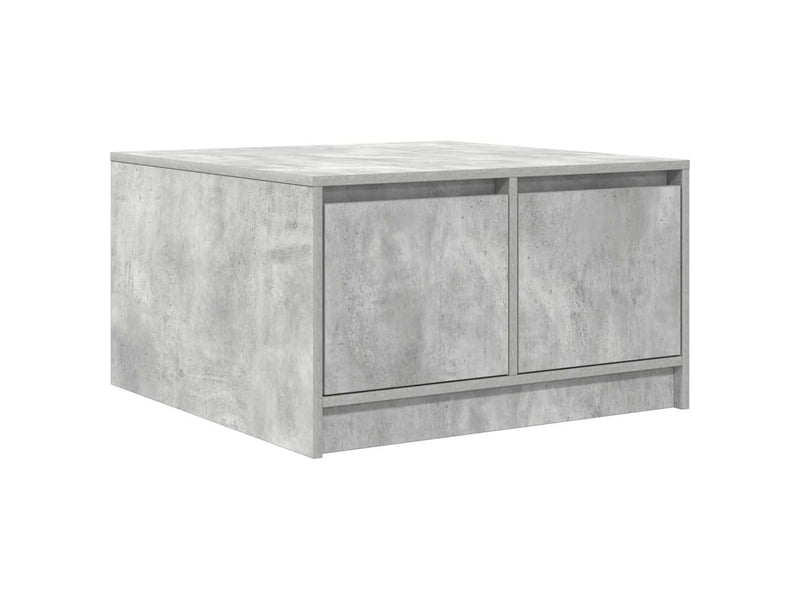 Table basse - table de salon - table à thé avec tiroirs gris béton 70,5x70x40 cm - Conforama A