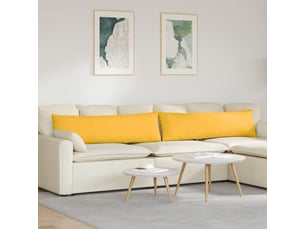 Lot de 2 coussins de canapé, coussins décoratifs jaune clair 145 x 40 cm cf59112