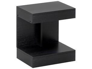 Table de nuit avec tiroirs et étagère, table d’appoint pour chambre et salon, noir – 40 x 30 x 46 cm