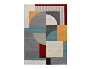 Tapis rectangulaire atticgo adra multicolore, 100% polypropylène face, dos jute