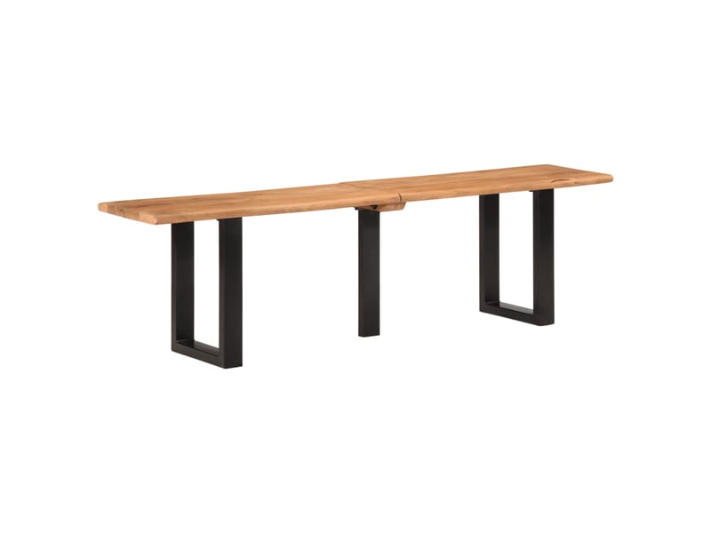  Banc d'entrée, banc d'intérieur 160 cm bois d'acacia massif et acier  - Conforama B