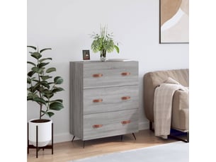 Commode 1 tiroir(s) <strong></strong> <strong></strong> coloris gris largeur 69.5 cm