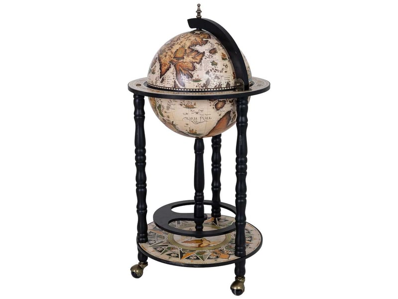  Meuble porte-bouteilles globe terrestre multicolore d44,3 x 87 h cm  - Conforama D
