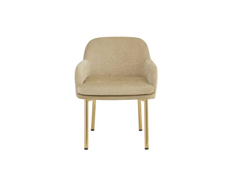  Lot de 6 chaises de salle à manger, design moderne, dossier ergonomique, métal bois, marron  - Conforama D