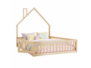 Lit cabane 140x190 cm    coloris naturel