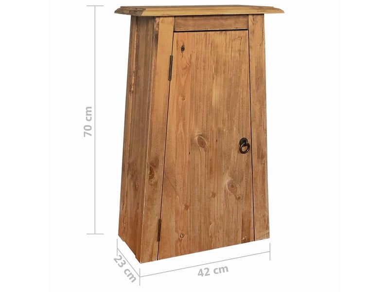  Armoire latérale de salle de bain, cabinet de salle de bain pin massif 42x23x70 cm cf65142  - Conforama E