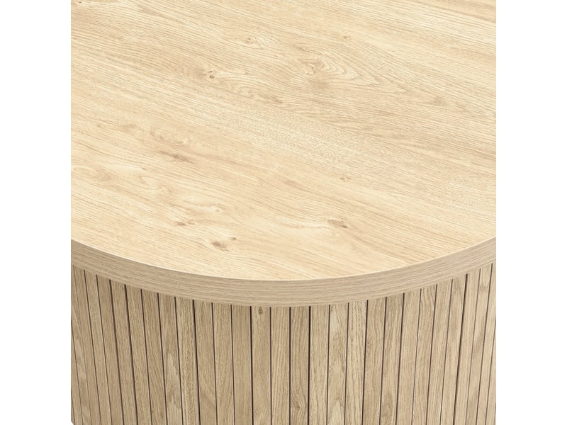  Tables basses gigognes rondes en mdf pour salon, diamètres 66 et 40 cm, hauteurs 40 et 46 cm bois naturel  - Conforama D