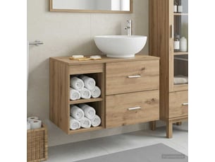 Ensemble de mobilier de salle de bain 2 pcs chêne artisanal shl678