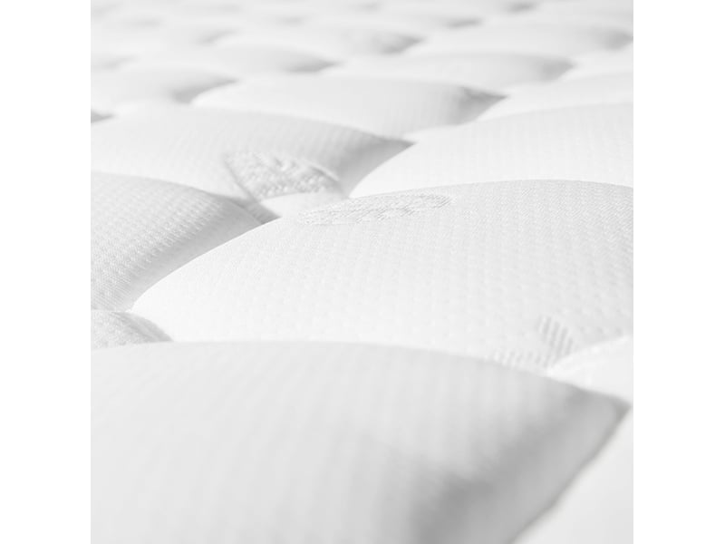  Couchage à ressorts ensachés 90x200 cm, 7 zones, fermeté h3, blanc  - Conforama E