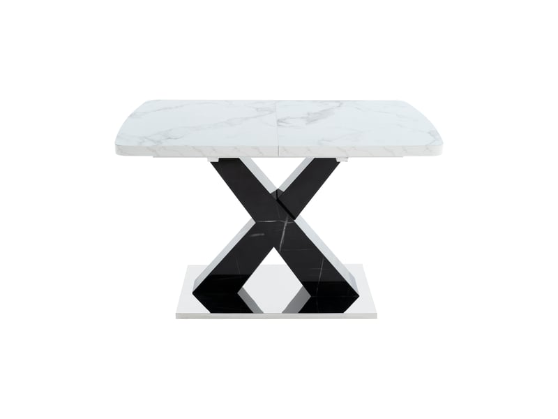  Table à manger extensible 160 x 80 cm en mdf et acier  - Conforama A