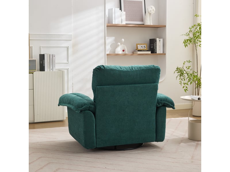 Canapé 1 place, canapé de salon, en chenille, pivotant à 360°, finition capitonnée, format surdimensionné, chambre, pour salon - Conforama E