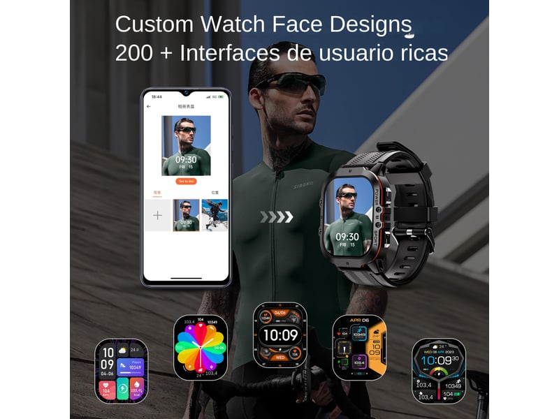 Montre connectée pour homme avec bluetooth, étanche jusqu'à 10 mètres. - Conforama E