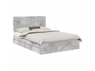 Lit 2 places 150x200 cm    coloris gris