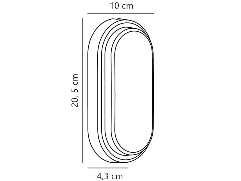  Applique murale extérieur ovale, cuba en plastique blanc, ip54, nordlux 2019181001 - Conforama E