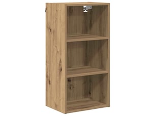 Meuble de rangement cuisine, armoire suspendue chêne artisanal 40x29,5x80cm