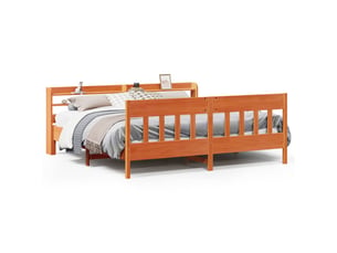 Lit 2 places 200x200 cm coloris marron