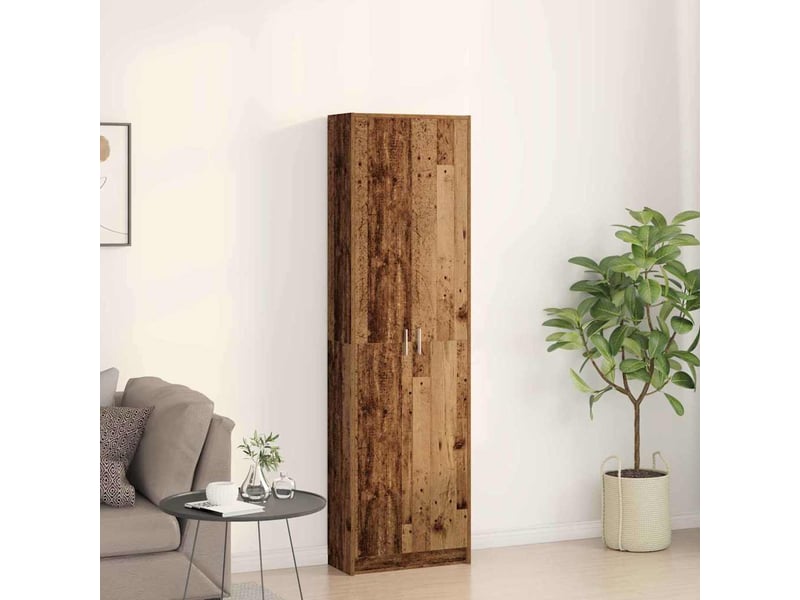 Armoire chambre, armoire de rangement bois ancien 55x25x189 cm bois d'ingénierie - Conforama D
