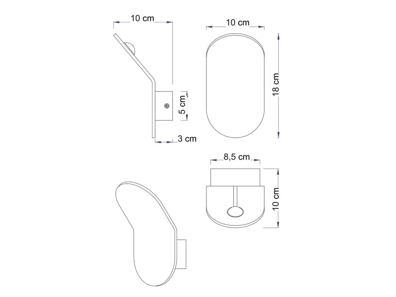  Petite applique doré brossé 18 cm avec éclairage indirect 6w - nils Nils - Conforama E