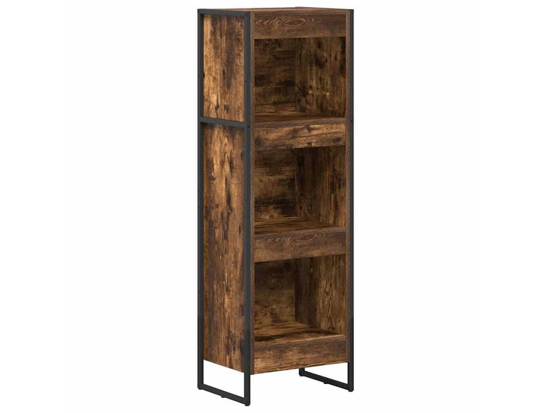  Bibliothèque, armoire à livres 40 x 30 x 121 cm bois d'ingénierie chêne fumé  - Conforama A