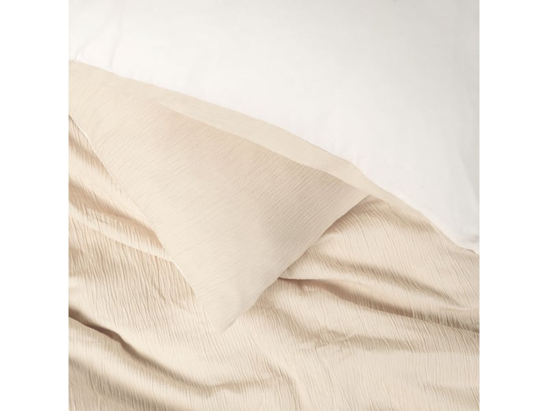  Parure housse de couette 260x240cm + 2 taies 100% gaze de microfibre uni écru - nathea NATHEA - Conforama C