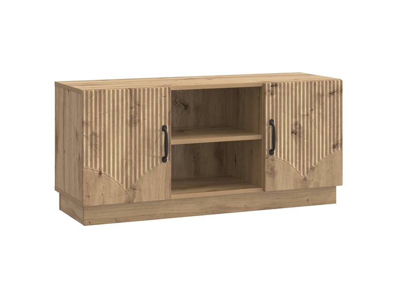  Meuble tv - banc tv - meuble de rangement 102 x 34,5 x 47 cm chêne artisanal bois d'ingénierie  - Conforama A