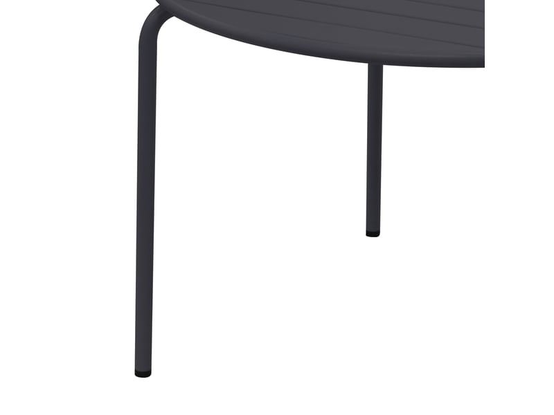  Table de jardin ronde 110x74 cm en métal gris - baca  - Conforama C