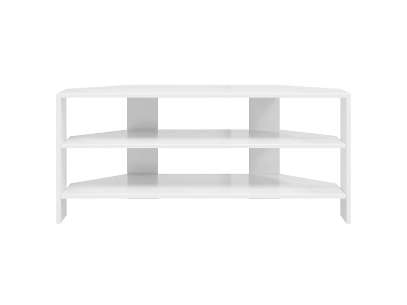  Meuble tv d'angle moderne 100x40,5x45 cm blanc brillant  - Conforama E
