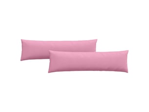Lot de 2 coussins de canapé, coussins décoratifs tissu rose 145 x 40 cm cf58929