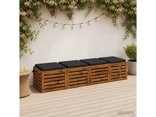 Lot de 4 coussins de siège, coussins d'assise soest 100 % polyester cf60165