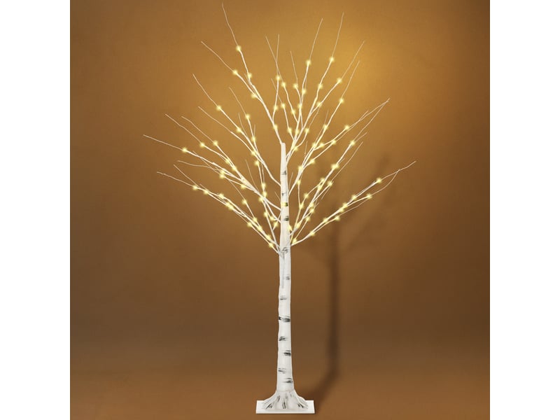  Arbre lumineux led - décoration lumineuse blanc chaud - 96 leds - usage intérieur - 150 cm - décoration de noël chambre maison blanc  - Conforama A