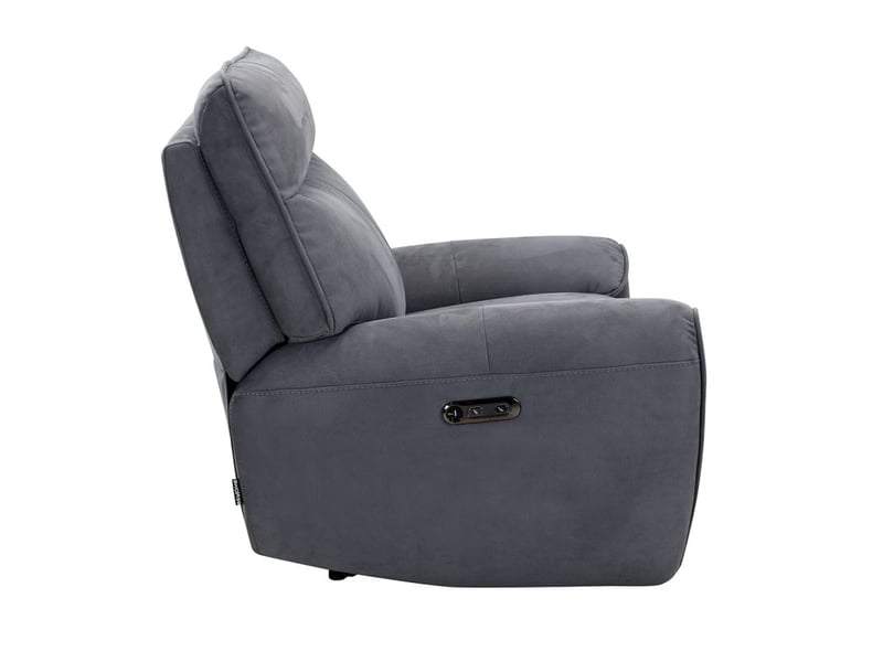 Fauteuil relax motorisé en tissu microfibre gris anthracite – connor - Conforama E