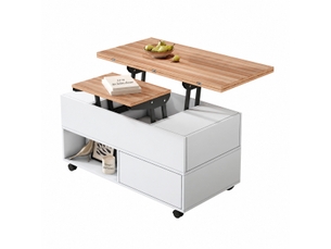 Table basse rectangulaire coloris blanc <strong></strong> <strong></strong> - 50 cmx100 cm