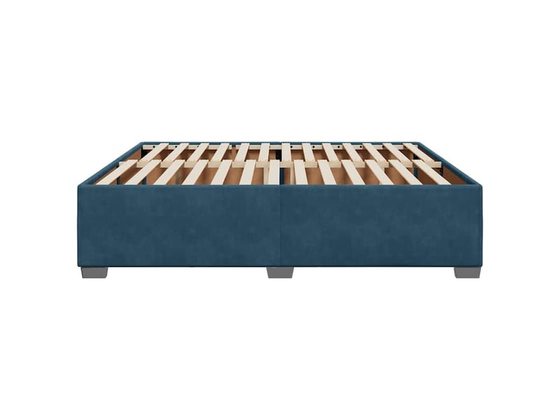  Lit double- lit adulte -  cadre de lit sans matelas bleu 200x200 cm velours  - Conforama D