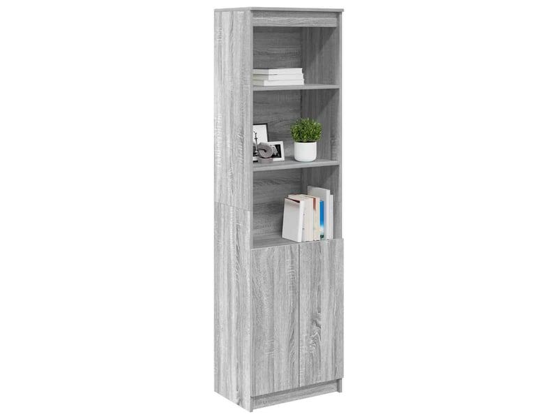  Buffet haut - bahut - meuble de rangement sonoma gris 50x35x180 cm bois d'ingénierie  - Conforama D
