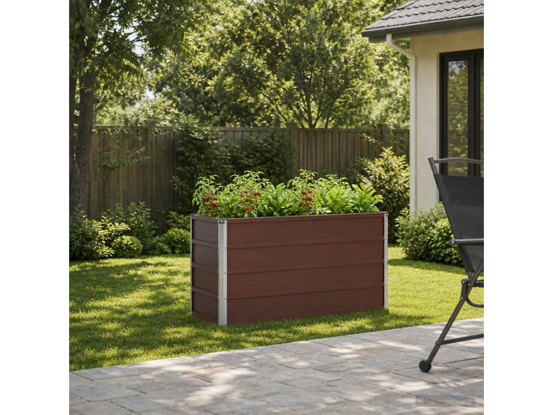  Jardinière - jardin surélevé marron 100 x 40 x 55 cm acier laminé à froid  - Conforama B