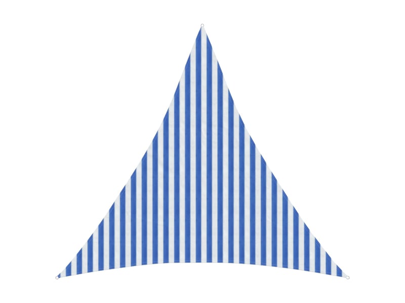 Voile d'ombre - voile d'ombrage - voile parasol 3,6 x 3,6 x 3,6 m hdpe triangulaire bleu et blanc - Conforama B