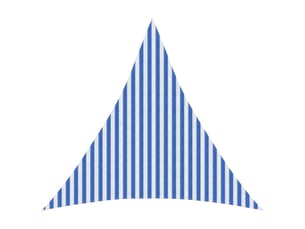 Voile d'ombre - voile d'ombrage - voile parasol 3,6 x 3,6 x 3,6 m hdpe triangulaire bleu et blanc