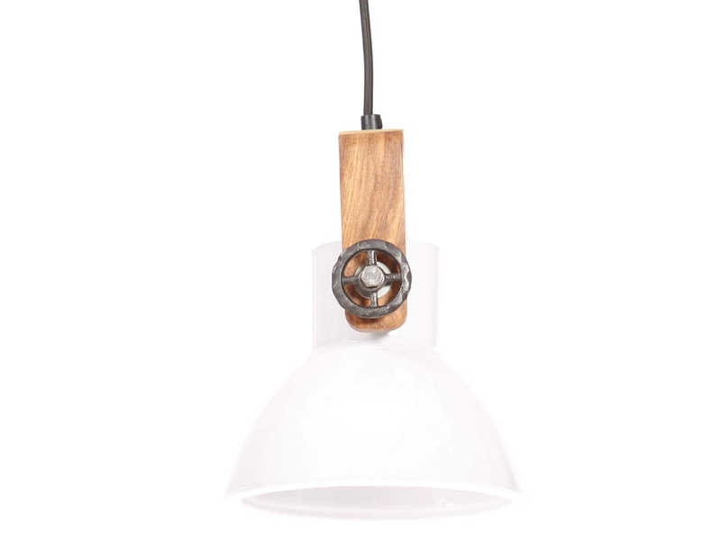  Lampe suspendue, suspension luminaire industrielle 25 w blanc rond 19 cm e27  - Conforama D