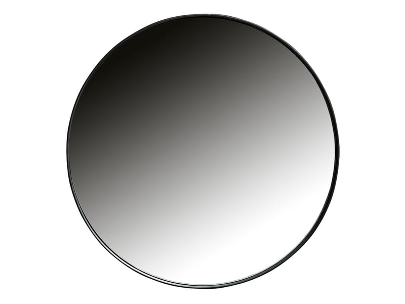  Miroir rond 50cm contour métal noir livoire  - Conforama C